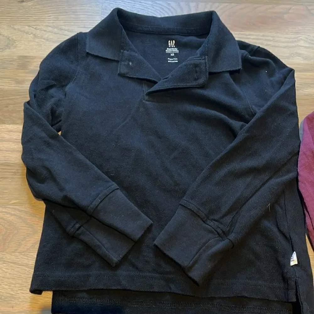 Two GAP Long Sleeve Cotton Shirts Boys XS
